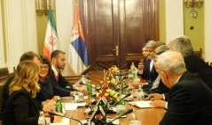 31 October 2017 National Assembly Speaker Maja Gojkovic and the delegation of the Islamic Consultative Assembly of the Islamic Republic of Iran